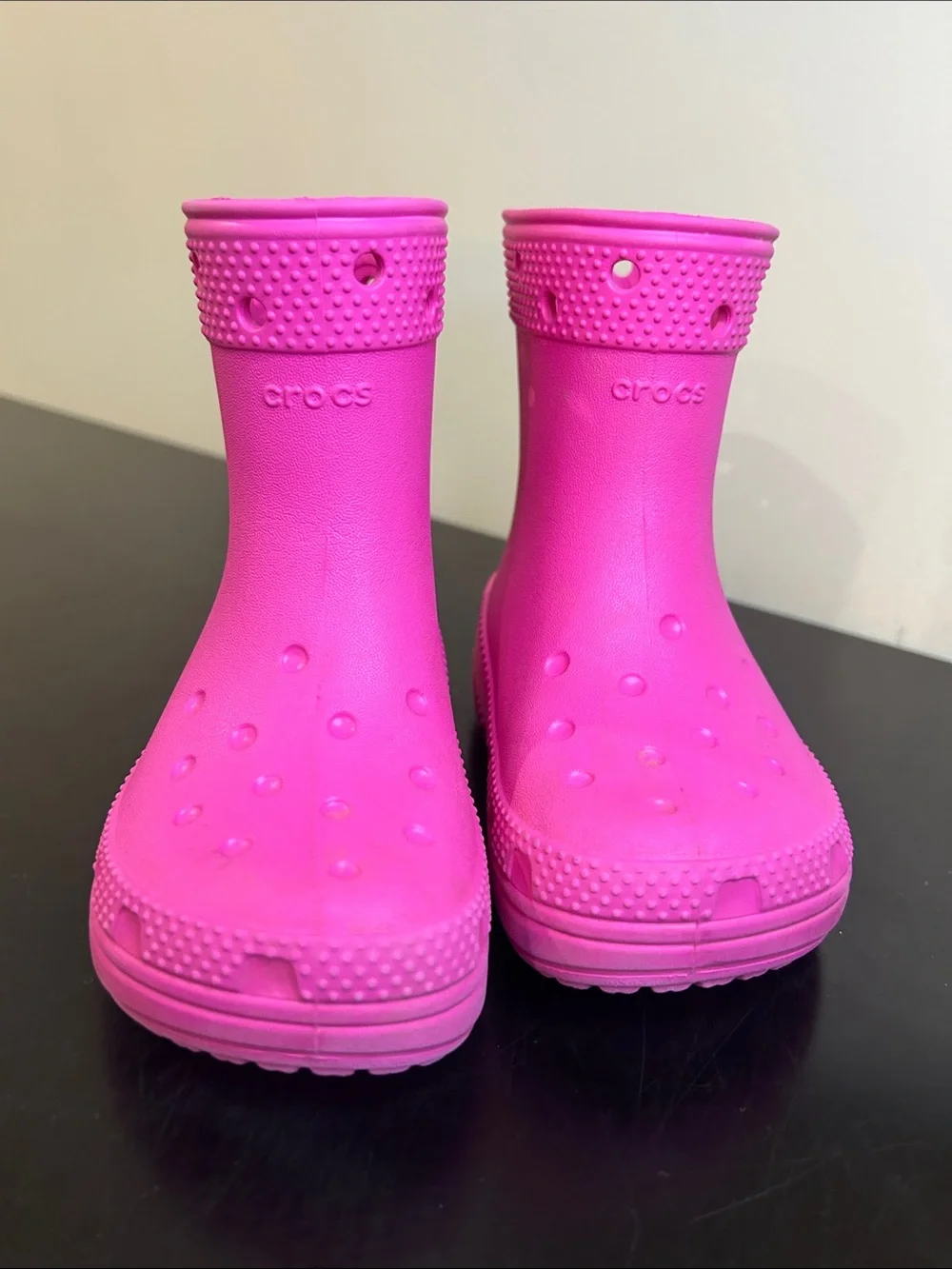 CROCS Kids Hot Pink Rain Boots 9